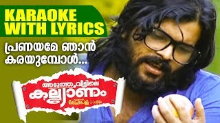 പ്രണയമേ ഞാൻ കരയുമ്പോൾ | Shafi Kollam Mappila Song Karaoke With Lyrics | Mappila Love Song Karaoke