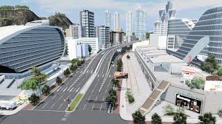 都市天際線，在城區新加了一條快速路，馬上解決了堵車了問題 #Cities：Skylines #模拟城市 #都市天际线 #天际线 #cities skylines