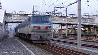 JR貨物　広島更新色EF64 1046号機がEF66 109号機を牽引する8864ﾚ貨物列車の撮影（H30.4.1)