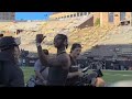 SHEDEUR SANDERS CONFRONTS NEBRASKA PLAYERS PREGAME FOR STANDING ON THE LOGO!! COLORADO FOOTBALL!