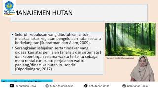 1. KHT - Manajemen Hutan - Definisi dan Ruang Lingkup Manajemen Hutan