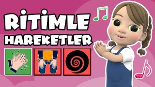 Ritimle Hareketler 🎼👏 Alkışla, Dizine Vur, Kolları Çevir! - Ritim Oyunu - Rhythm Games for Kids