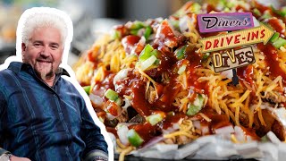 Guy Fieri Eats Loaded Barnchos | Diners, Drive-Ins and Dives | Food Network