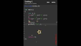 Best pattern tutorial ll C programming ll 💯#short #youtubeshorts #coding #language #program