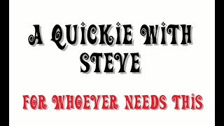 A NOT so Quick, Quickie - The times they are a changin' - You want communication? Well it's comin'