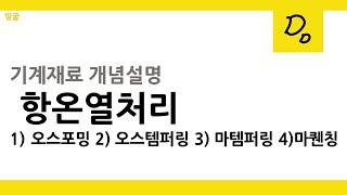 [띵굴/기계재료] 항온열처리 개념 설명 | TTT곡선