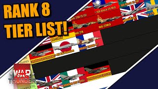 War Thunder TIER LIST ON RANK 8 AVIATION! Which ones are the TOP DOGS?