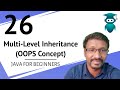 Java for Selenium : 26. Multilevel Inheritance | Code Implementation | Java OOPS concept