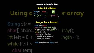 Reverse a String in Java #shorts