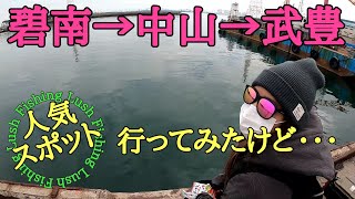 【知多半島釣り】碧南海釣り公園からはじまり釣れてる人気スポット行ってみけど。。