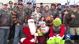 Salinas motorcycle club adopts seven families for Christmas