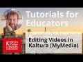 The basic video editing functionality of Kaltura Video Editor