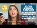 Social Security Scammer with bad phone connection wastes his time scamming Julie