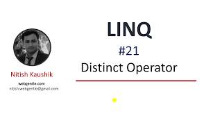 (#21) Distinct in LINQ | LINQ tutorial for beginners