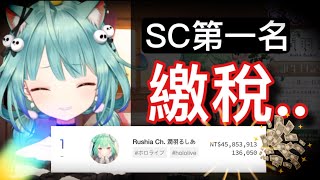 【露西婭】現在superchat排名第一，談談現實⋯可怕的稅金問題【hololive 中文/潤羽露西婭】