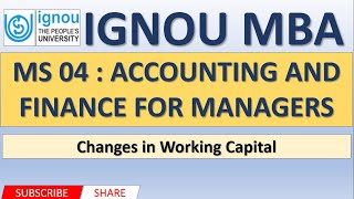 14. Changes in Working Capital | IGNOU MBA - MS 04 | By Zest Learn