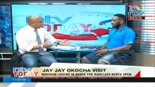 Nigerian legend Jay Jay Okocha in Kenya for Barclays Kenya Open