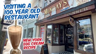 Visiting A 100 Year Old Restaurant * Munday's * NY Egg Cream Recipe