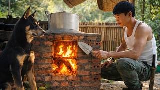 CEO Trieu Khang and Micky craft a sturdy stove together, preparing their home for winter warmth