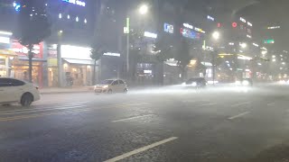 Walking in the Atomic Rain Bomb Smashes All Your Stress. Real Rain Sound for Deep Sleep. Korea.