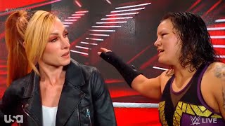 Shayna Baszler confronts Becky Lynch in backstage - WWE RAW 8/7/2023