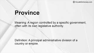 Province Meaning