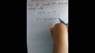 how to convert Fahrenheit to Celsius scale / Fahrenheit ko Celsius Mein Kaise Badle 💯#maths #shorts