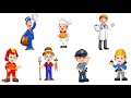 لنلعب معاً  تعليم أسماء المهن  للأطفال باللغة العربية Jobs in Arabic