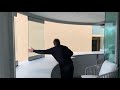 curved frameless stacking doors