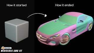 15 Hours of Work in "45 Minutes" - Mercedes-Benz AMG GT 3D Modeling in Blender 3D
