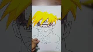 Naruto + Goku Fusión #shorts #shortvideo #drawing #anime