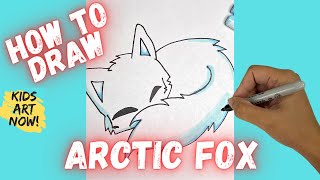 How to Draw a Sleeping Arctic Fox!
