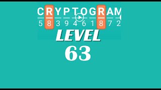 Cryptogram Level 63 Answers ✅ | Go Answer