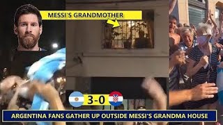 Viral Video of Fans Went Straight to Messi's Grandma's House to Celebrate vs Croatia!