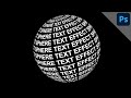 Sphere text effect | 3D globe with your text | PHOTOSHOP TUTORIAL - TEXT EFFECT