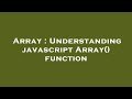 Array : Understanding javascript Array() function