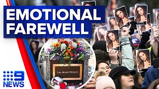 Mourners bid farewell to Lisa Marie Presley, Elvis' daughter | 9 News Australia