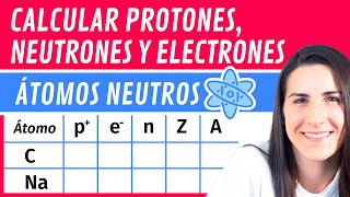 Calcular PROTONES, NEUTRONES y ELECTRONES ⚛️ de Átomos Neutros