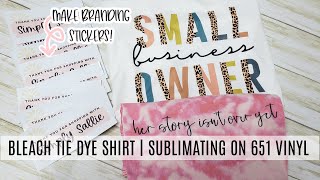 Tie Dye Bleach Method For Sublimation | Sublimate on Oracal 651 Vinyl