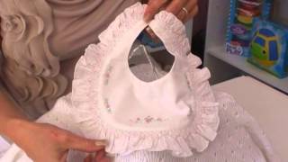 Heirloom Quality Girls Christening Bib