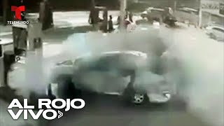 Carro explota mientras le echaban combustible en Brasil