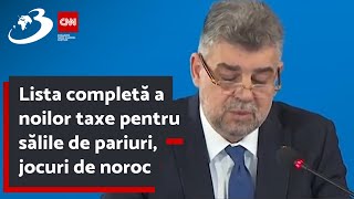 Lista completă a noilor taxe pentru sălile de pariuri, jocuri de noroc