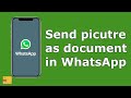 How to send image as document in WhatsApp in iPhone without losing the quality