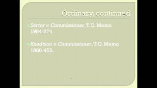 3. Case Law for Deducting Aircraft Expenses discussing Marshall, Sartor and Knudtson cases, present