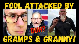 Fool Attacked For Filming Grandkids & Cam Broken!