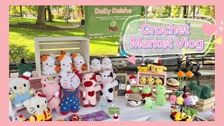 ♡︎ Crochet Market Vlog ♡︎ - Market prep, My inventory, What sold, How much I made !