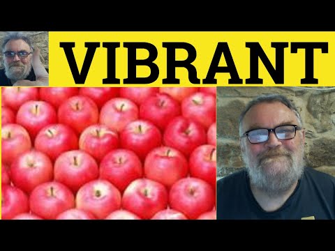 What is a vibrant adjective?