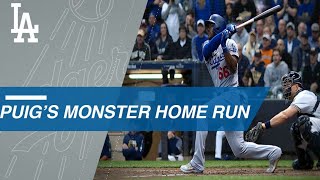 Yasiel Puig crushes a key three-run homer in Game 7