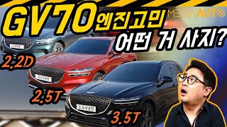 GV70 엔진 고민, 2.2D, 2.5T, 3.5T... 뭘 사지? 고민하지말고 보세요. (엔진 비교, 파워트레인, 단순 비교, 참고)