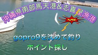 gopro9を沈めて水中カメラ映像！沖縄県南部馬天港\u0026志喜屋漁港釣りポイント探索⑥＃釣り#gopro#沖縄釣り